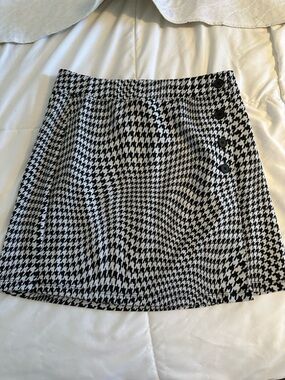 SO Side Buttoned Faux Wrap Mini Skirt SZ S